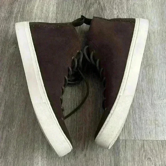 TOMS Lenox Mid Chocolate Brown Suede Sneakers - Picture 9 of 12